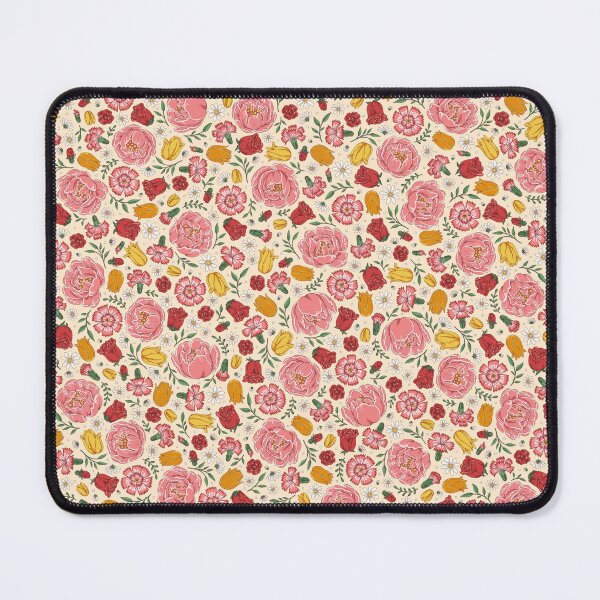 Item preview, Romantic Cottage Garden Floral – Peonies, Roses & Spring Blooms (cream) designed and sold by vaner-vaner.
