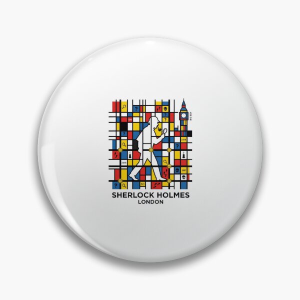 Item preview, Retro Pop Art Grid Landscape Sherlock Holmes London Graphic designed and sold by Fenay Designs.