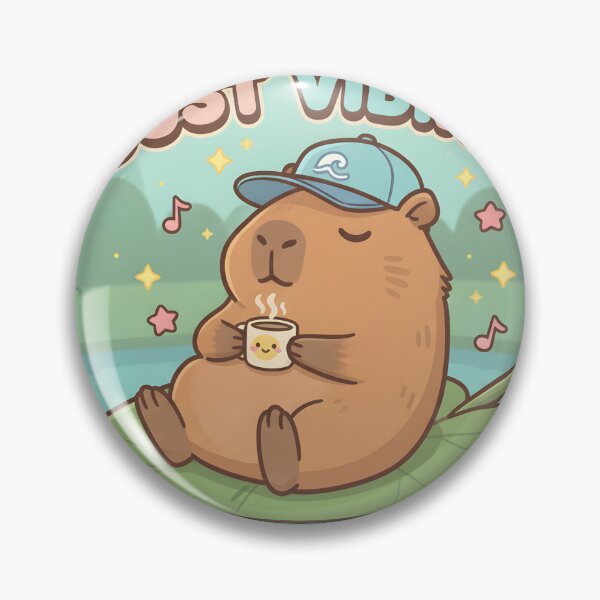 Item preview, Just Vibing Chill Capybara designed and sold by rostomaxa.