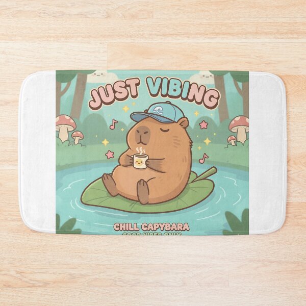 Item preview, Just Vibing Chill Capybara designed and sold by rostomaxa.