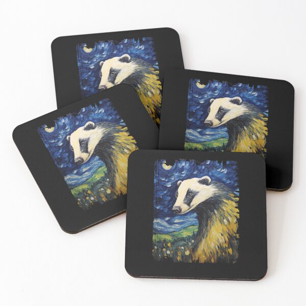 Item preview, Funny Badger Starry Night Illustration Mom Dad Kids designed and sold by rafaeltto.