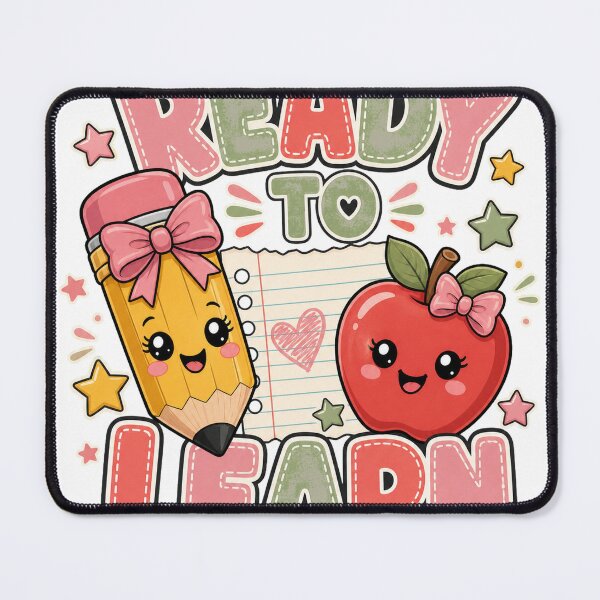 Item preview, Ready to Learn Cute Back to School Pencil and Apple Design designed and sold by CatalystAI.