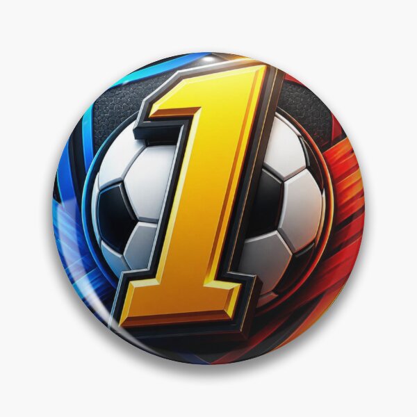 Item preview, Number 1 Soccer Champion Crest Neon Splash designed and sold by AgnesB77.