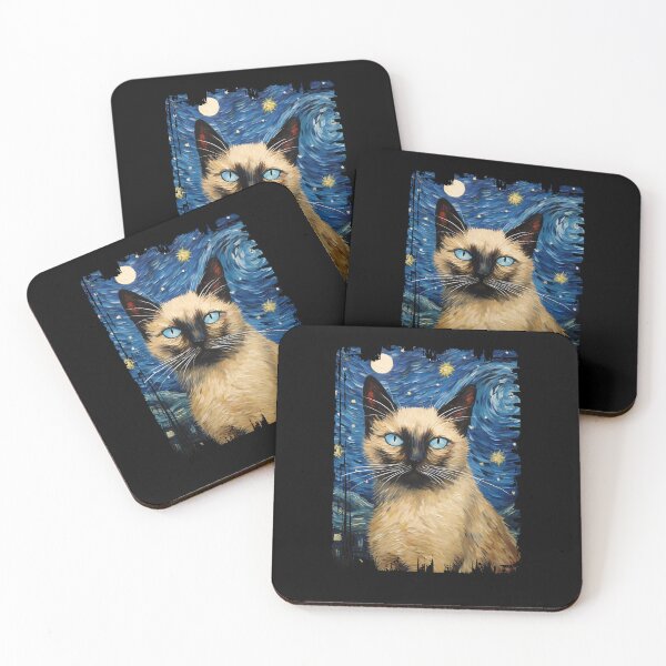 Item preview, Funny Balinese Cat Starry Night Illustration Mom Dad Kids designed and sold by rafaeltto.