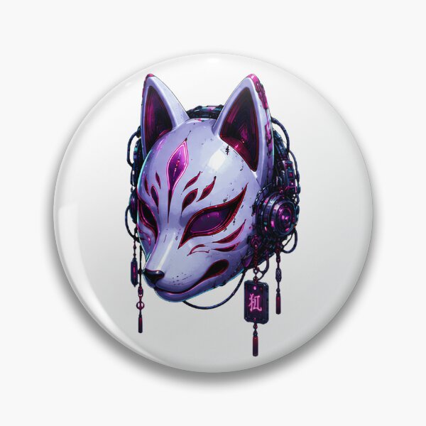 Item preview, Cyber Kitsune — Neon Fox Mask Cyberpunk Japanese Art designed and sold by kummo-0319.