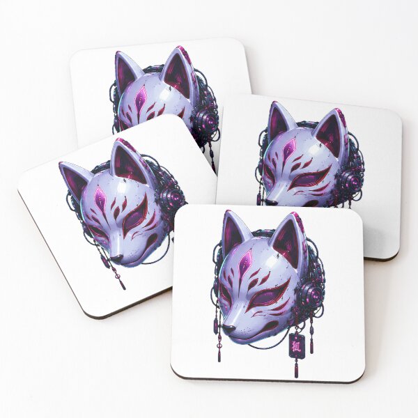 Item preview, Cyber Kitsune — Neon Fox Mask Cyberpunk Japanese Art designed and sold by kummo-0319.