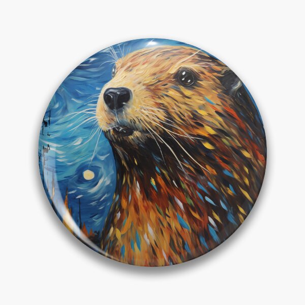 Item preview, Funny Beaver Starry Night Illustration Mom Dad Kids designed and sold by rafaeltto.