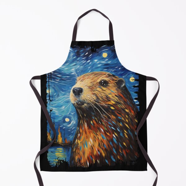 Item preview, Funny Beaver Starry Night Illustration Mom Dad Kids designed and sold by rafaeltto.