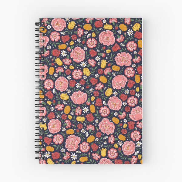 Item preview, Romantic Cottage Garden Floral – Peonies, Roses & Spring Blooms (Navy blue) designed and sold by vaner-vaner.