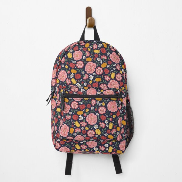 Item preview, Romantic Cottage Garden Floral – Peonies, Roses & Spring Blooms (Navy blue) designed and sold by vaner-vaner.
