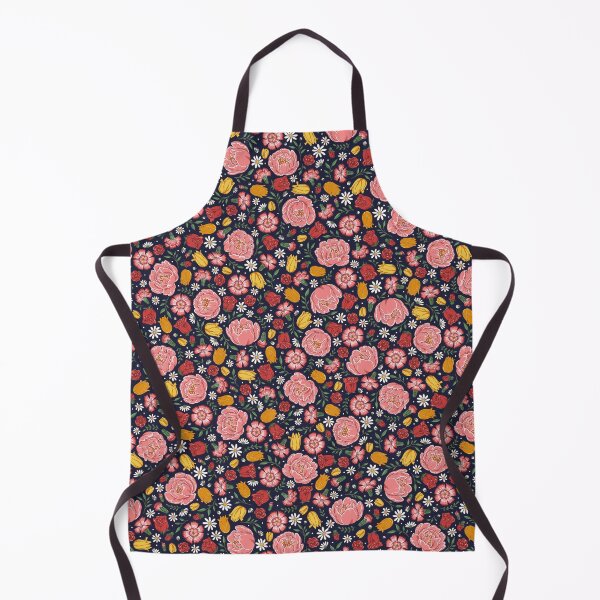 Item preview, Romantic Cottage Garden Floral – Peonies, Roses & Spring Blooms (Navy blue) designed and sold by vaner-vaner.