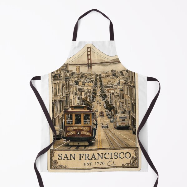 Item preview, Vintage San Francisco Travel - Retro Cable Car California Street Est 1776 designed and sold by CharaFei.Art.