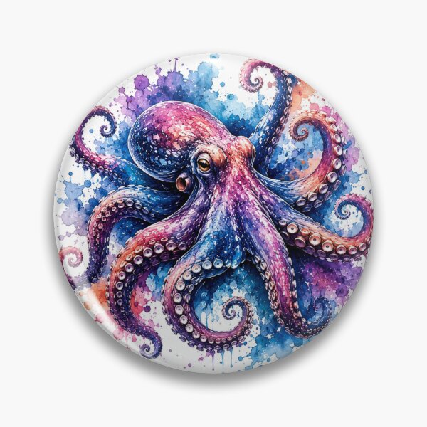 Item preview, Vibrant Octopus Splash Art designed and sold by layalistoresa.