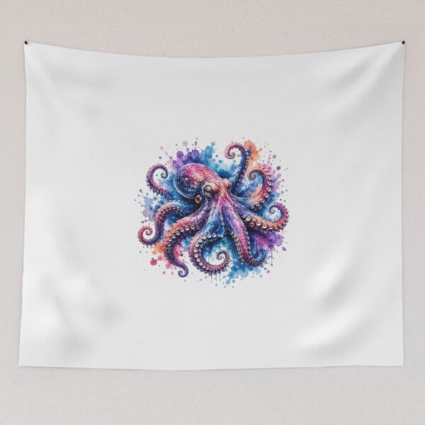 Item preview, Vibrant Octopus Splash Art designed and sold by layalistoresa.