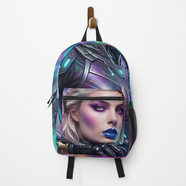Item preview, Cyberpunk blonde Android Warrior: Neon Future Portrait designed and sold by ToxicInkArt.