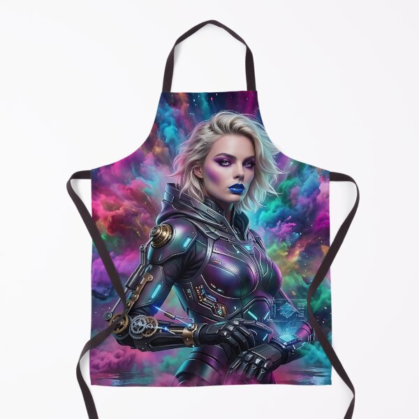 Item preview, Cyberpunk blonde Android Warrior: Neon Future Portrait designed and sold by ToxicInkArt.