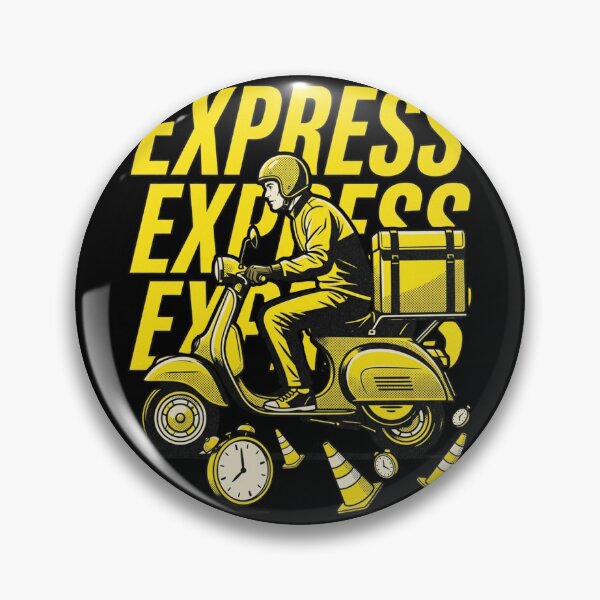 Item preview, Retro Pop Art Delivery Rider Scooter Express designed and sold by DuckOddity.