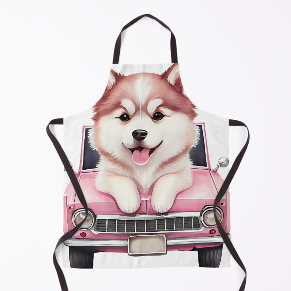 Item preview, Husky in Pink Car designed and sold by TeeGeeTees.