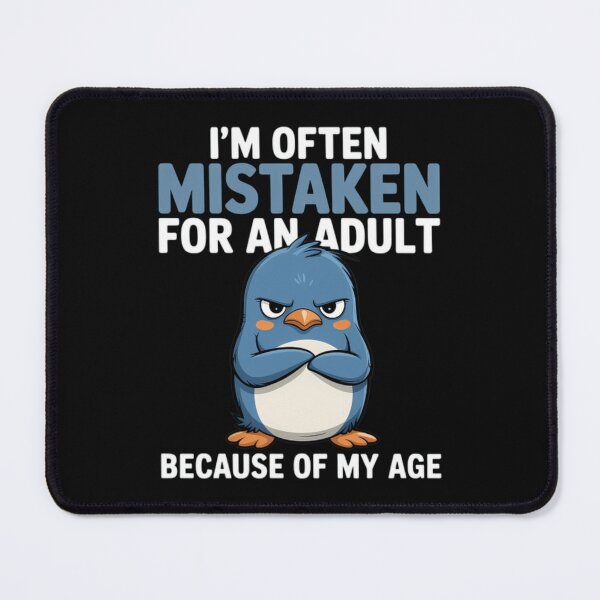 Item preview, Mistaken For An Adult Because Of My Age Funny Penguin Classic T-Shirt designed and sold by Animalfacts002.