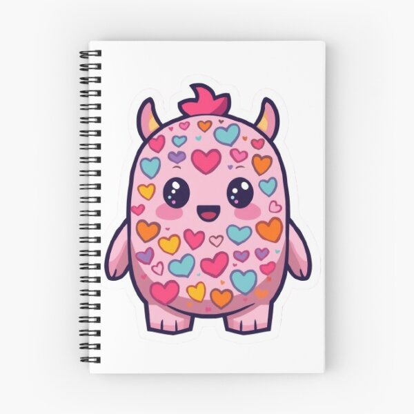 Item preview, Rainbow Heart Monster Kawaii Sticker designed and sold by Stylestickers55.