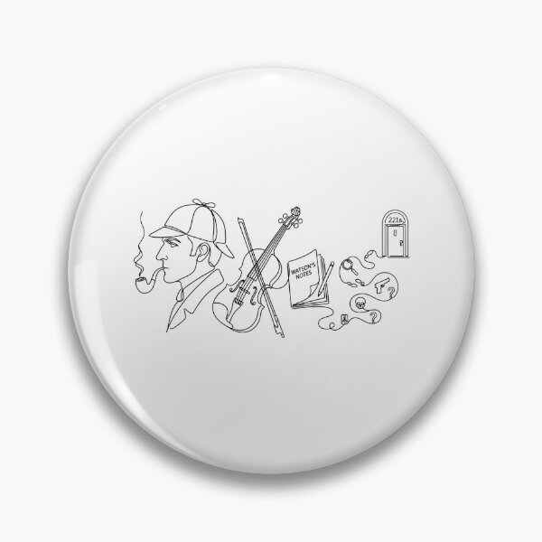 Item preview, Watsons Notes Sherlock Holmes Minimalist Case Blueprint Art designed and sold by Fenay Designs.