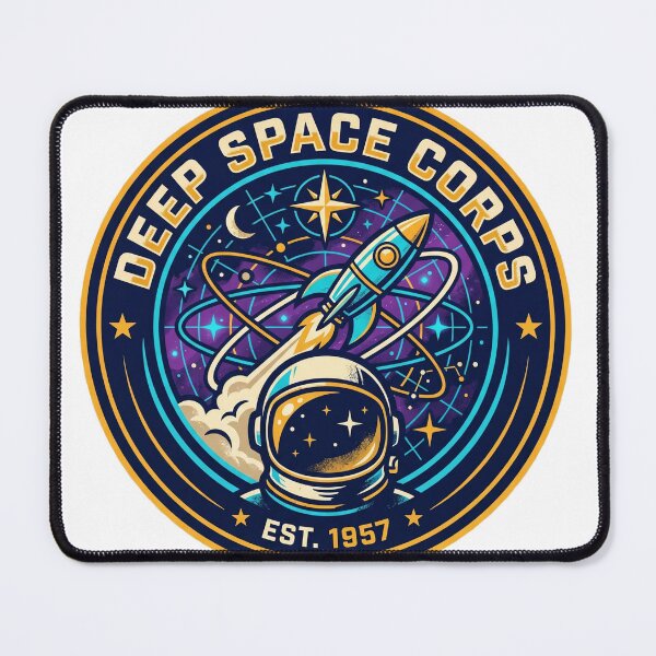 Item preview, Deep Space Corps EST 1957 Gold Ring Rocket Launch Astronaut Purple Space Badge designed and sold by Void and Neon.