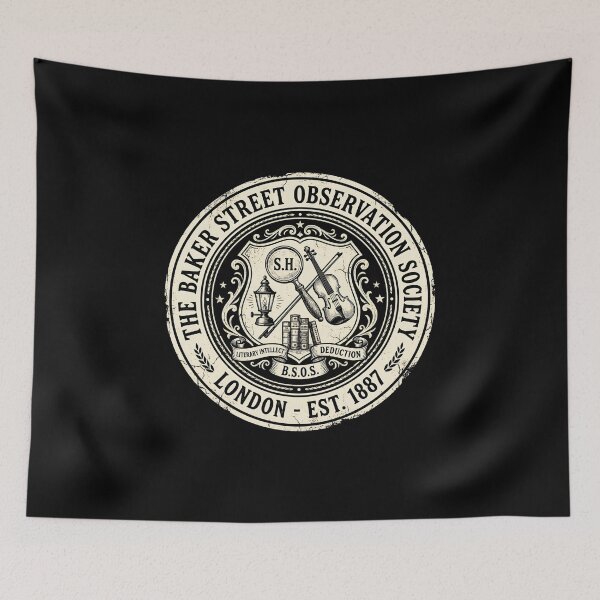 Artikelvorschau, Das Sherlock Holmes-Emblem der Baker Street Observation Society entworfen und verkauft von Fenay Designs.