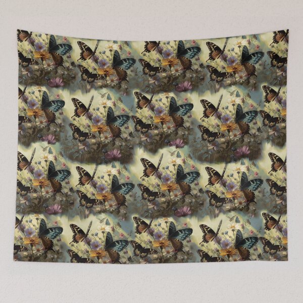 Item preview, Butterfly Vintage Painting designed and sold by elenabdesigns.
