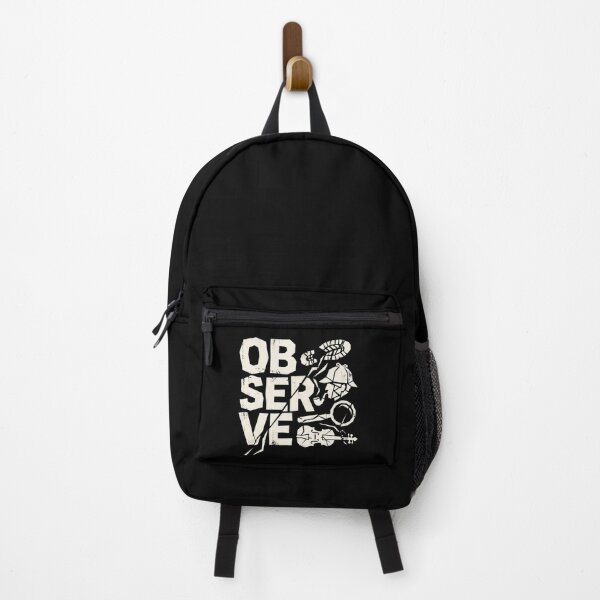 Item preview, Observe Sherlock Holmes Distressed Broken Typographic Graphic designed and sold by Fenay Designs.