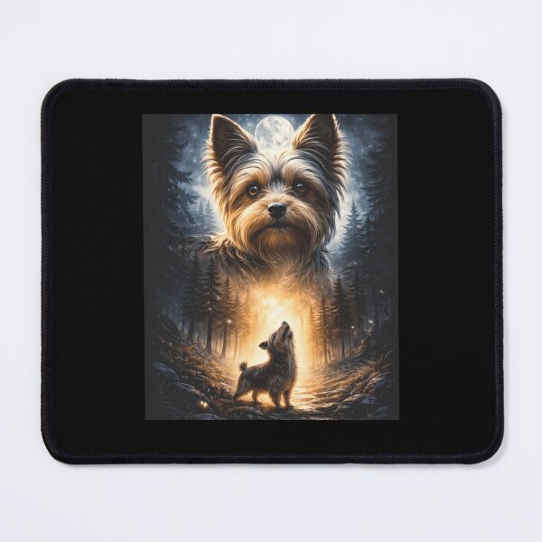 Item preview, Yorkshire Terrier Moonlight Forest Fantasy Art Classic T-Shirt designed and sold by Animalfacts002.