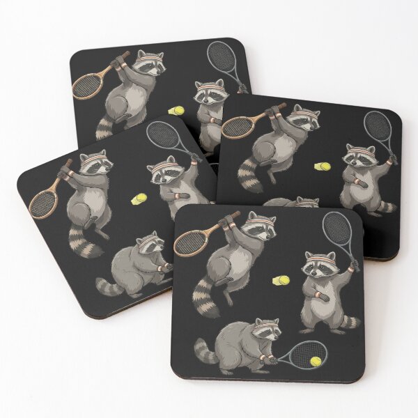 Item preview, Cute Raccoon Tennis Player Animal Sports Illustration designed and sold by Holy-Verse.
