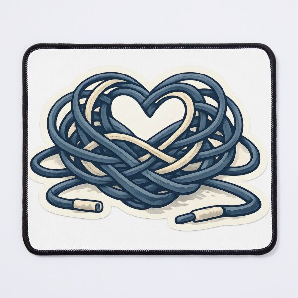Item preview, Accidental Heart Shoelace Minimal Design designed and sold by Naviora.