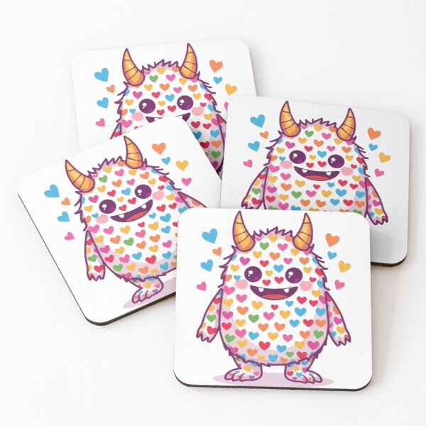 Item preview, Rainbow Heart Monster Kawaii Sticker designed and sold by Stylestickers55.