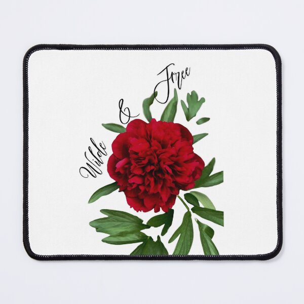 Item preview, Wild and Free Red Peony | Original Floral Photography Quote designed and sold by SimplyContry.