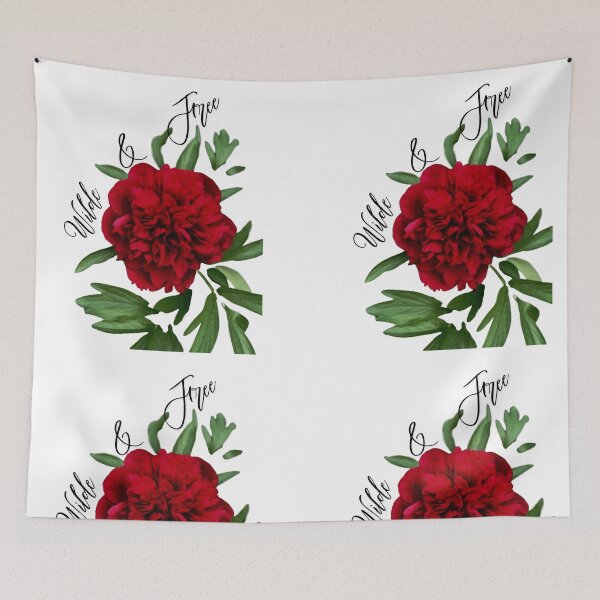 Item preview, Wild and Free Red Peony | Original Floral Photography Quote designed and sold by SimplyContry.