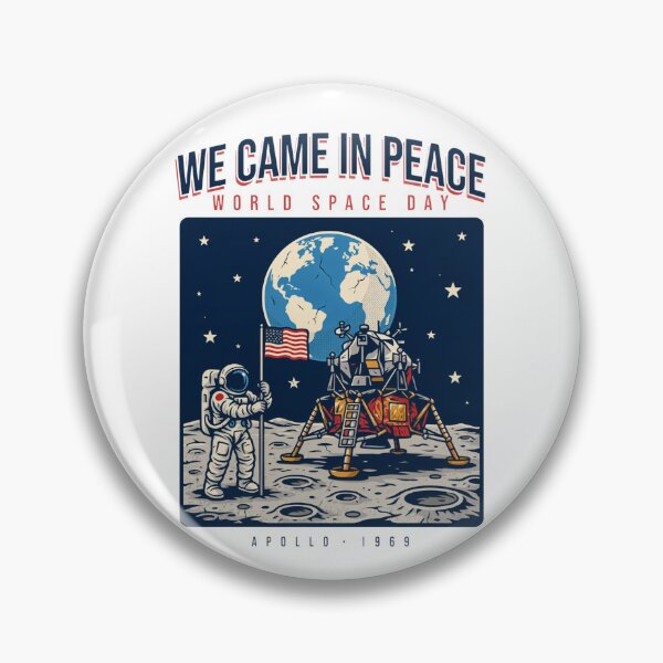 Item preview, We Came In Peace — Apollo 1969 Moon Landing World Space Day Retro T-Shirt V3 designed and sold by DarylWelsh2024.