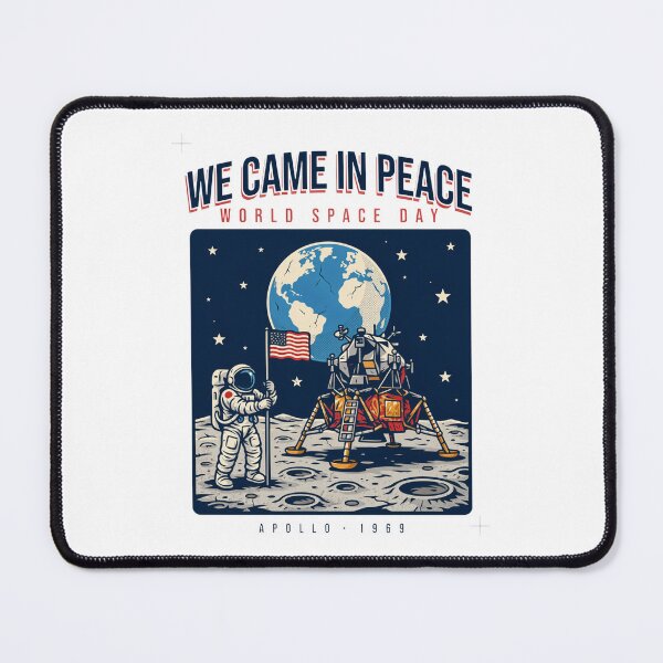 Item preview, We Came In Peace — Apollo 1969 Moon Landing World Space Day Retro T-Shirt V3 designed and sold by DarylWelsh2024.