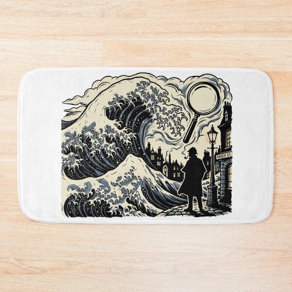 Item preview, Baker St Great Wave Sherlock Holmes Japanese Mashup Art designed and sold by Fenay Designs.