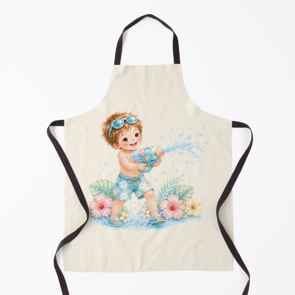 Item preview, Cute Summer Water Blaster Boy Clipart | Tropical Water Gun Kid Illustration designed and sold by looplandger.