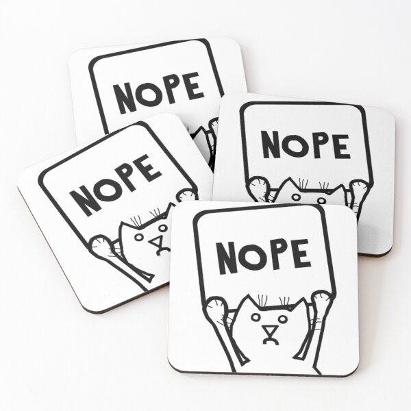 Item preview, Nope Cat Funny Nerd Glasses Meme Classic T-Shirt designed and sold by Animalfacts002.