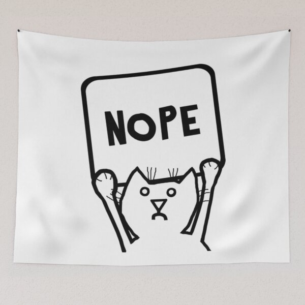 Item preview, Nope Cat Funny Nerd Glasses Meme Classic T-Shirt designed and sold by Animalfacts002.