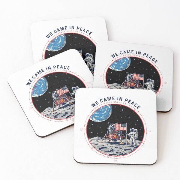 Item preview, We Came In Peace — Apollo 1969 Moon Landing World Space Day Retro T-Shirt V4 designed and sold by DarylWelsh2024.