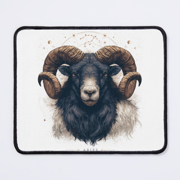 Item preview, Aries Ram Astrology Art designed and sold by AgataNowaka.