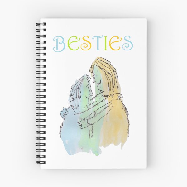 Item preview, Besties hugging designed and sold by Inky Fingers Illustrations.