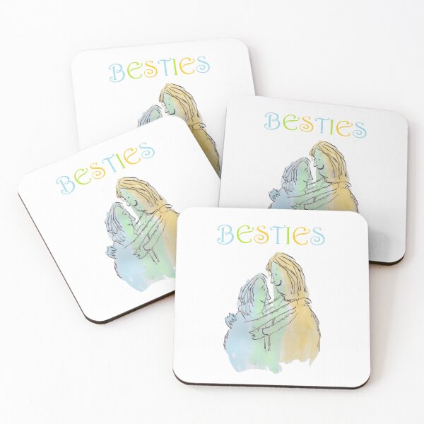 Item preview, Besties hugging designed and sold by Inky Fingers Illustrations.
