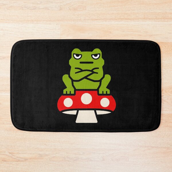 Item preview, Grumpy Frog on Mushroom designed and sold by Lyfeinsights.