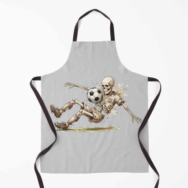 Item preview, Vintage Watercolor Skeleton Soccer Player Chest Trap Art designed and sold by BreezifyDesignStudio.