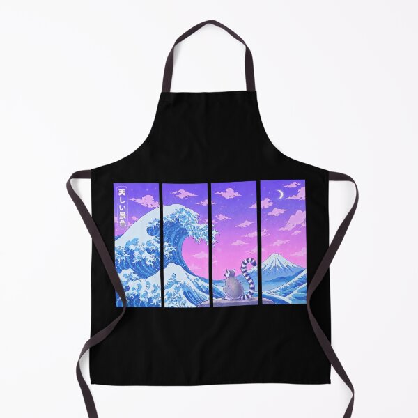 Item preview, Funny Lemur Japanese Kanagawa Wave Vapor Japan Boys Girls Kids designed and sold by FurryHavenPH.