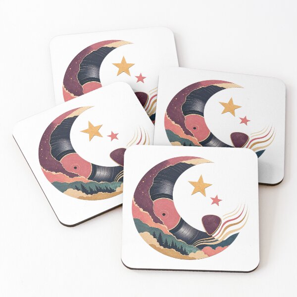 Item preview, Moon Vinyl Record Retro Music Lover Design designed and sold by CatalystAI.