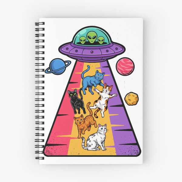 Item preview, UFO Cat Abduction — Alien Spaceship Beam Funny Space Cat T-Shirt V2 designed and sold by DarylWelsh2024.